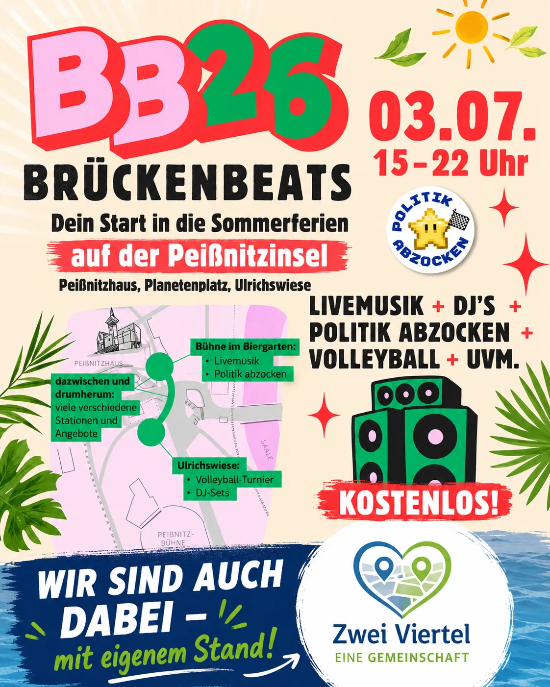BB26 Brückenbeats am 03.07.2026 auf der Peißnitzinsel